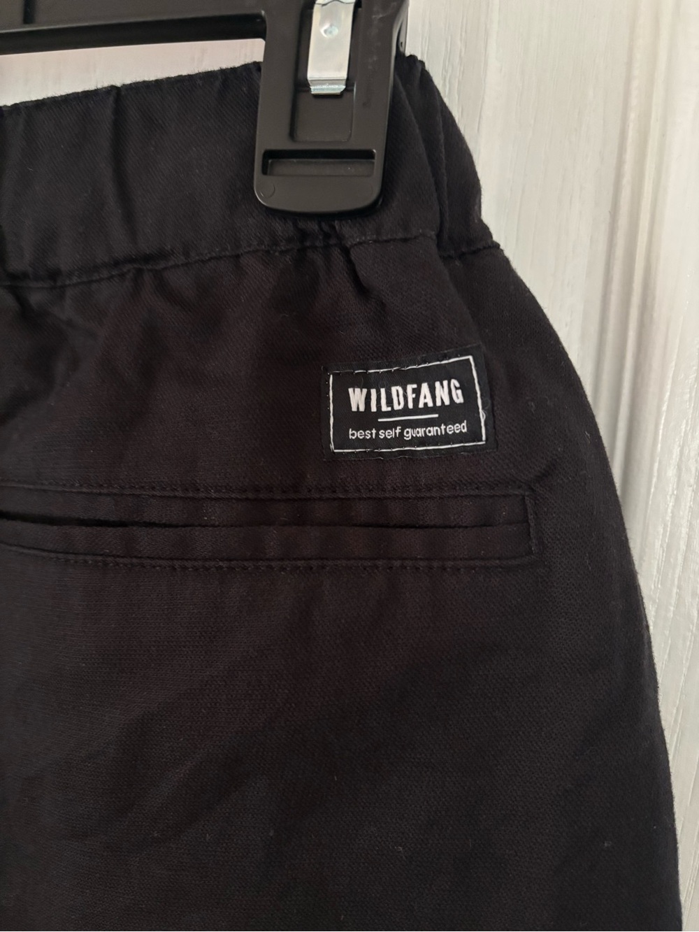 Wildfang Black Elastic Waist Casual Pants
